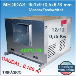 CAJA VENTILACION CASALS 400ºC/2h BVFC 12/12 0,75 Kw.