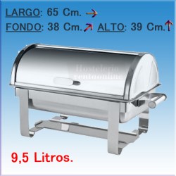 CHAFING DISH CON TAPA TIPO ROLL POL