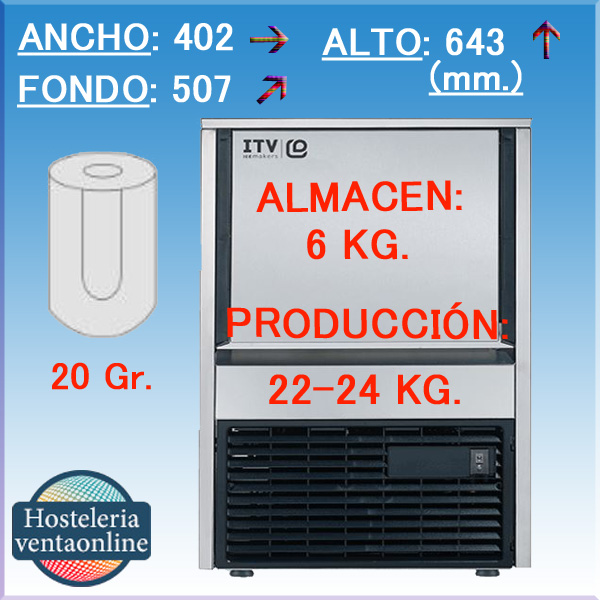 ITV MAQUINA HIELO QUASAR 20C