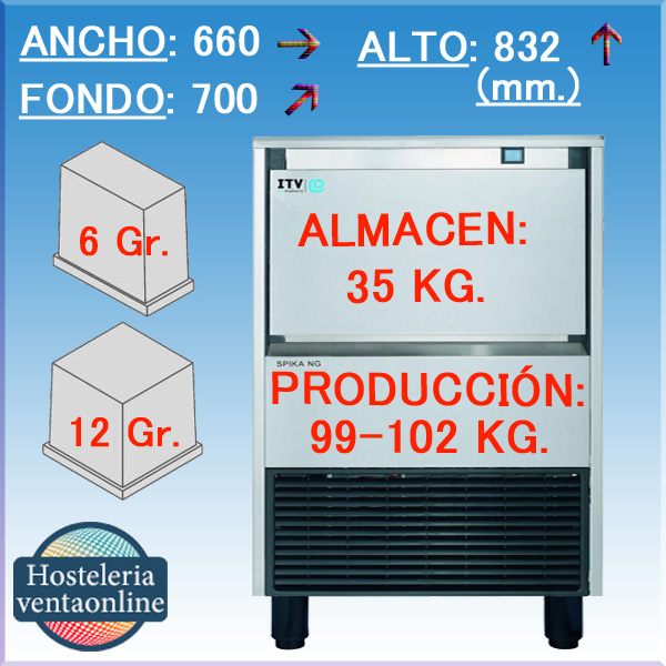 ITV MAQUINA HIELO SPIKA NG100