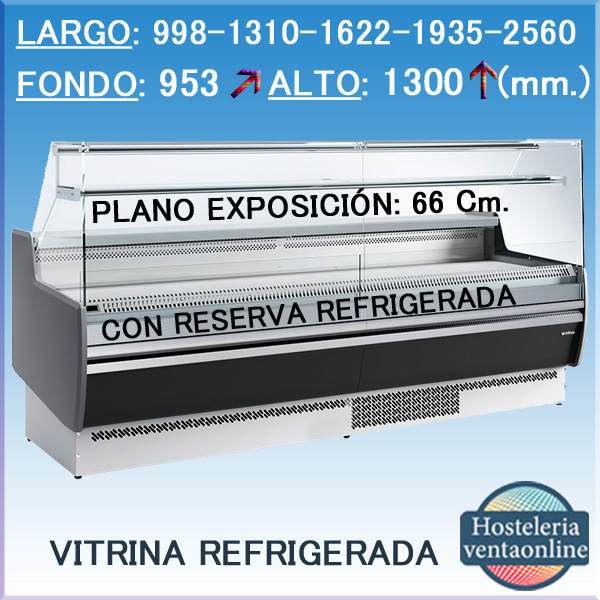 Vitrina expositora Serie Granada cristal recto VGR-P - INFRICO