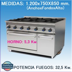 COCINA MUNDIGAS M-1200/6H