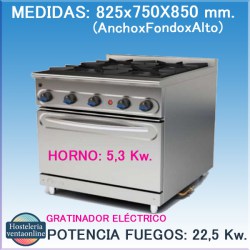 COCINA MUNDIGAS MG-900/4H