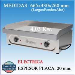 Plancha Mundigas PCE-650 Eléctrica Cromo Duro