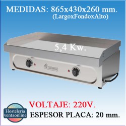 Plancha Mundigas PCE-850 Eléctrica Cromo Duro