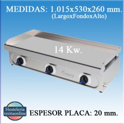 Plancha Mundigas PCG-1000 Cromo Duro