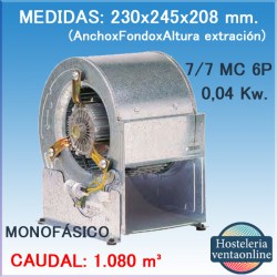 Turbina de Ventilación Centrífuga Mundofan BP-ERP 7/7 MC 6P